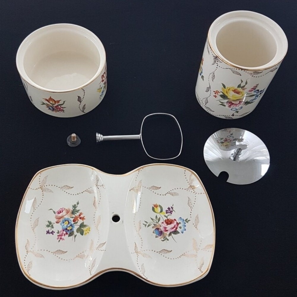 Mid Century PRINCESS Preserve Set by Midwinter Pottery - Vanity Bathroom Storage - Picture 6 of 9